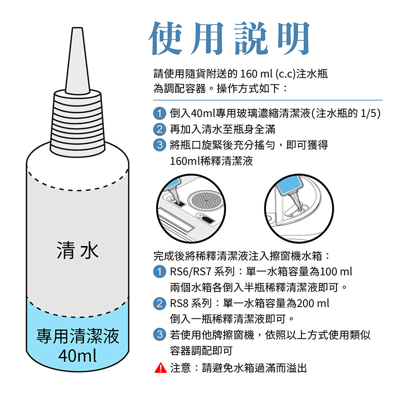 瑞歐斯擦窗機器人玻璃清潔液 窗戶清潔劑